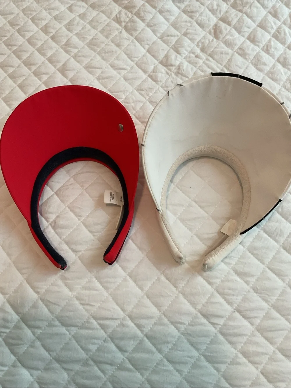 Izod Women’s Red and White Golf Visor Duo with Black Grid Accent